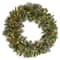 30&#x22; Silver Bristle, Cones, Red Berries &#x26; Glitter Crestwood Spruce Wreath With LED Lights